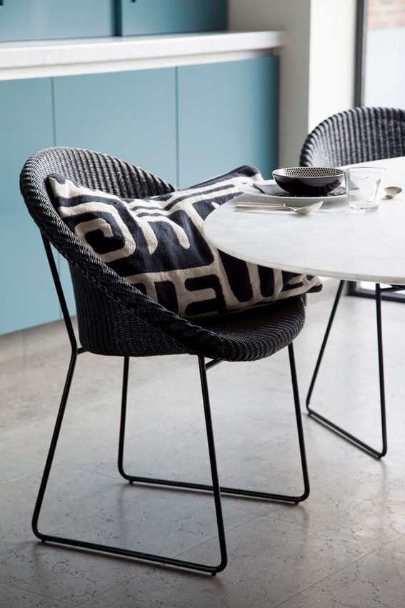 Vincent Sheppard Joe Dining Chair Black Powder Coated Steel Sled