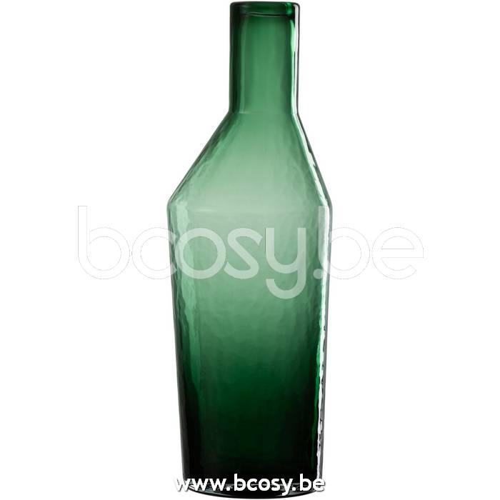 Bouteille decorative verre vert large - J-Line