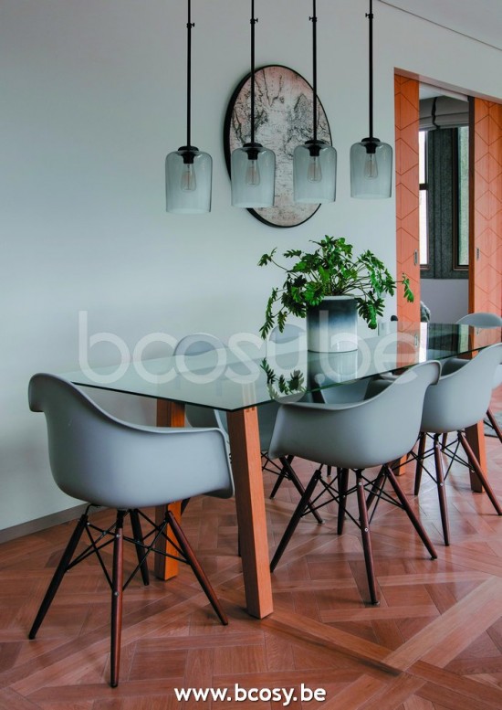 Marckdael pendel Boston Marckdael 0282-4F-DB 0282-4F-DB-CYL-FUME-GR Vintage donker brons 120x4cm profiel pendel H min 55 max 85cm VVD VDV Ve.