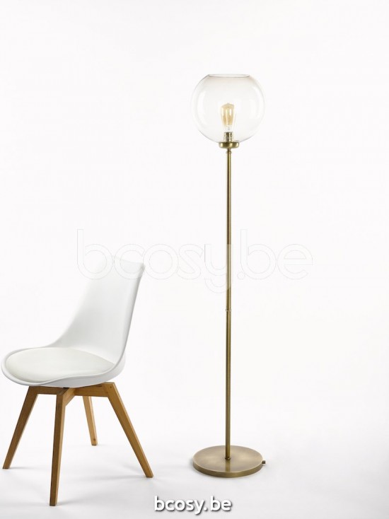 Marckdael vloerlamp Malibu Marckdael 0386-LG1-OTT 0386-LG1-OTT-GLOBE-TOPAZ-GR Vintage roest marron kastanjebruin vloerlamp H 138cm VVD VDV V.