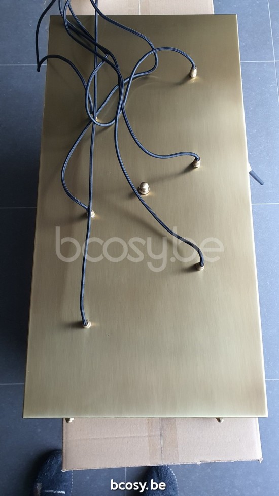 Marckdael pendel Cordoba Marckdael 06710-PL6-OTT Vintage ottone-messing 80x40cm profiel pendel H max 105cm VVD VDV Verlichting van Dijck Dyc.