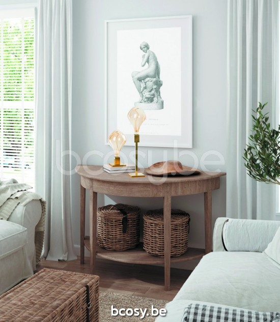 Marckdael tafellamp Capri Marckdael 0745-L1-G-Q-OTT Vintage ottone-messing tafellamp H 40cm VVD VDV Verlichting van Dijck Dyck Markdaal.