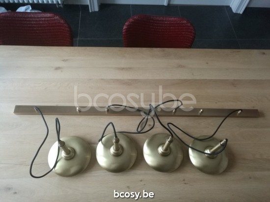 Marckdael pendel Verona Marckdael 0803-4F-PROF-OTT Vintage ottone-messing 120x4cm profiel pendel H max 100cm VVD VDV Verlichting van Dijck D.