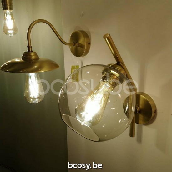 Marckdael wandlamp Verona Marckdael 0805-A1-OTT Vintage ottone-messing wandlamp H 18cm VVD VDV Verlichting van Dijck Dyck Markdaal.