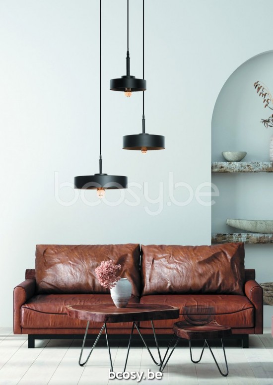 Marckdael pendel Oslo Marckdael 0960-S3-RO-BG Contemporal zwart-goud pendel H max 105cm VVD VDV Verlichting van Dijck Dyck Markdaal.