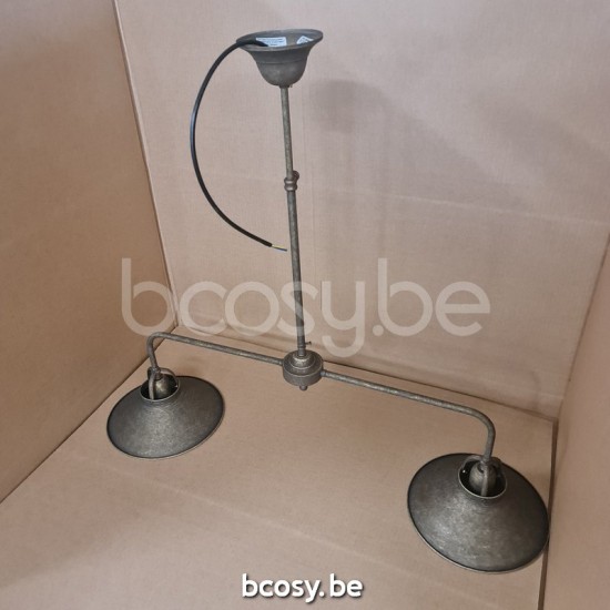 Marckdael pendel Billiardo-Biliardo Marckdael 0187-2F-25-AS Billiardo antiek brass pendel H min 70 max 110cm VVD VDV Verlichting van Dijck D.