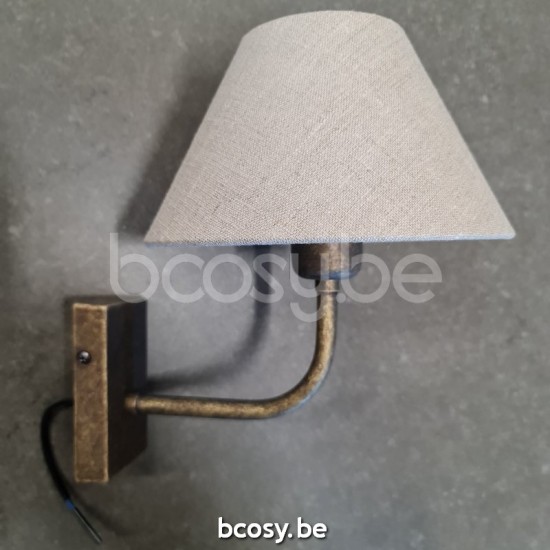 Marckdael wandlamp Billiardo-Biliardo Marckdael 0255-A1-SHA-AS Billiardo antiek brass wandlamp H 18cm VVD VDV Verlichting van Dijck Dyck Mar.