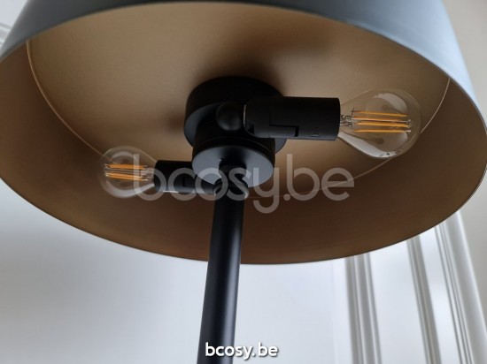 Marckdael tafellamp Oslo Marckdael 0960-L1-D300-BG Contemporal zwart-goud tafellamp H 50cm VVD VDV Verlichting van Dijck Dyck Markdaal.