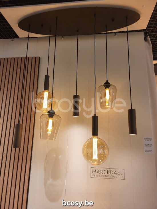 Marckdael pendel Lisboa Marckdael 1012-S7-OV-BRONZO-TULIP-2KL Contemporal Brons pendel H max 125cm VVD VDV Verlichting van Dijck Dyck Markda.