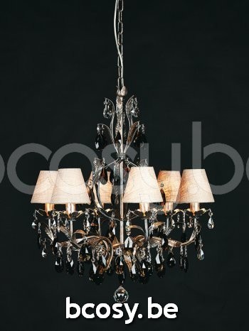 Marckdael luchter Chandeliers-Francese Marckdael 1310-6-ARG ANT + FUME 1310-6-ARG-ANT-FUME 1310-6-ARG.ANTICO-MET-FUME-KLEM-13-LINCOL22 Cryst.