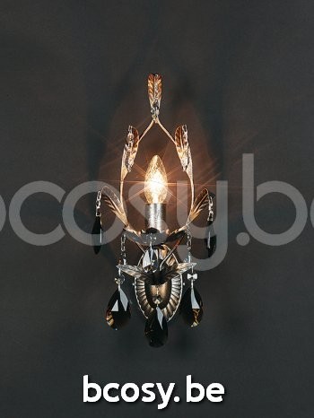 Marckdael wandlamp Chandeliers-Francese Marckdael 1310-A1-ARG ANT + FUME 1310-A1-ARG-ANT-FUME 1310-A1-ARG.ANTICO-MET-FUME Crystal argento an.