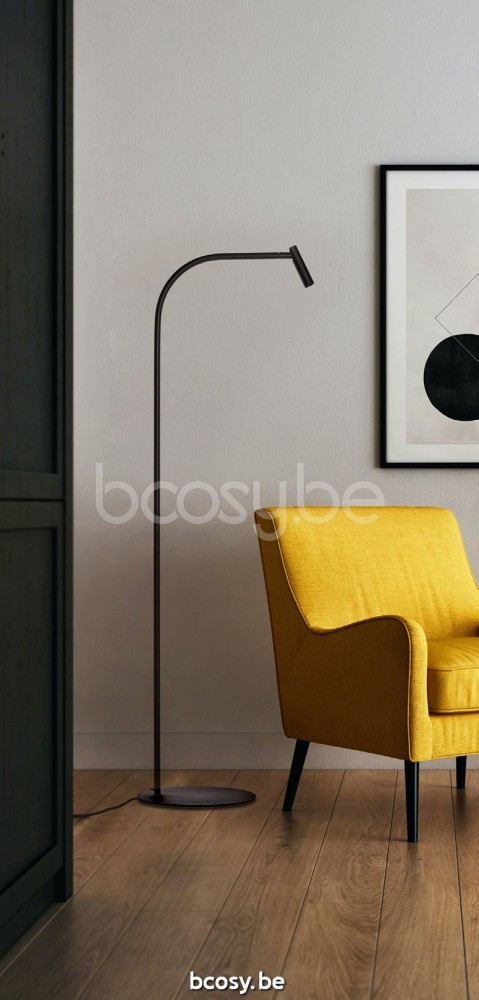 Marckdael vloerlamp Tel-Aviv Marckdael 1408-LG1-LED-NE Contemporal Spots zwart vloerlamp H 140cm VVD VDV Verlichting van Dijck Dyck Markdaal.