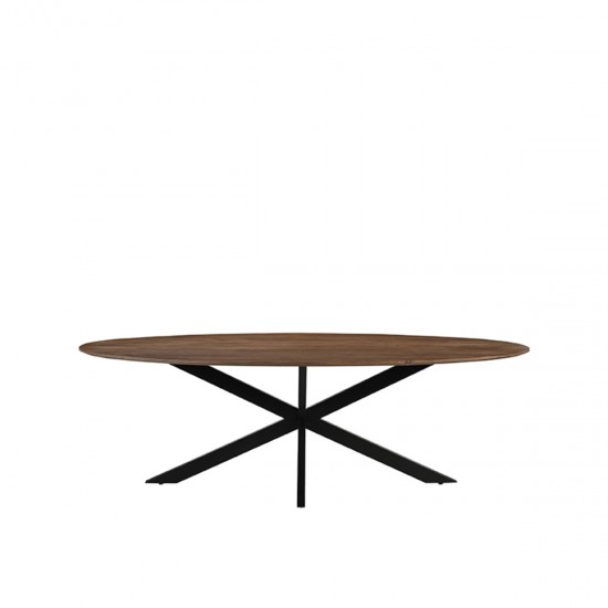 LABEL 51 Eetkamertafel James Nature Mangohout 210 cm Ovaal.