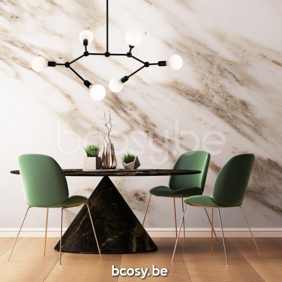 Marckdael pendel Atomen Marckdael 1808-6-NE Contemporal zwart pendel H 100cm VVD VDV Verlichting van Dijck Dyck Markdaal.