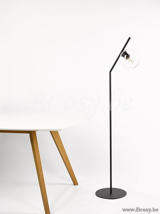Marckdael vloerlamp Seattle-Seatle Marckdael 2606-147-LG1-GL-NE-GLOBE-TOPAZ-KL Contemporal zwart vloerlamp H 147cm VVD VDV Verlichting van D.
