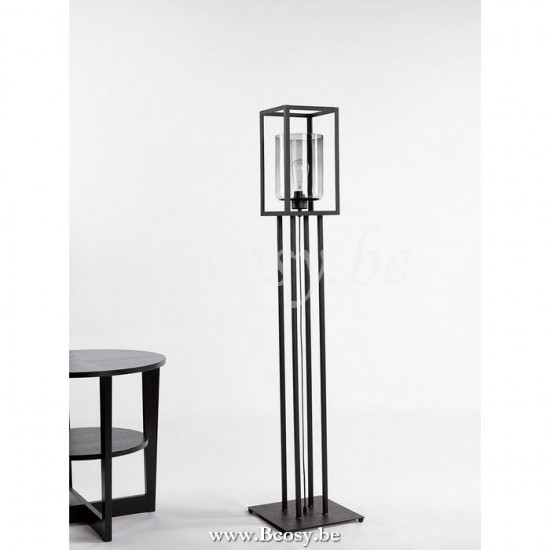 Marckdael vloerlamp Rettangolo Marckdael 3408-LG1-RU-CYL-FUME-GR Country-Living roest marron kastanjebruin vloerlamp H 150cm VVD VDV Verlich.