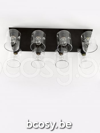 Marckdael Plafondlamp Santa-Monica Marckdael 3410-PL8-RECT-RU 3410-PL8-RECT-RU-CYL-CLEAR-KL 3410-PL8-RU-CYL-CLEAR-KL Vintage roest marron ka.