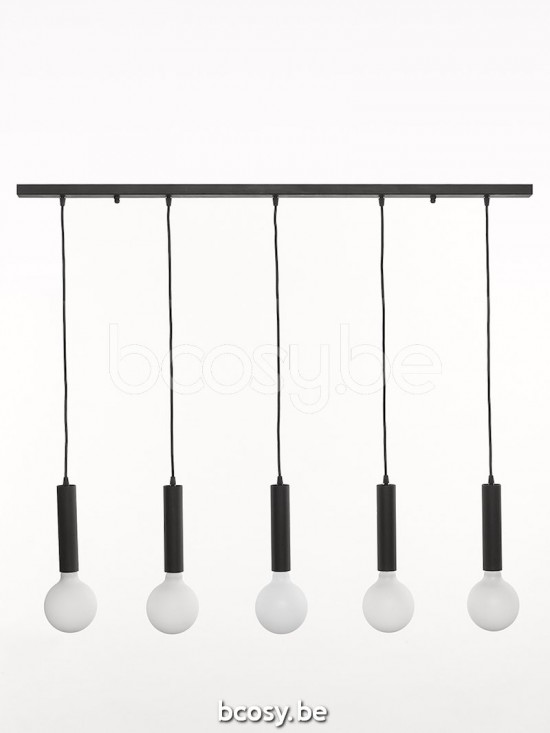 Marckdael pendel Tubo Marckdael 3463-T5-RU Vintage roest marron kastanjebruin 120x5cm profiel pendel H max 100cm VVD VDV Verlichting van Dij.