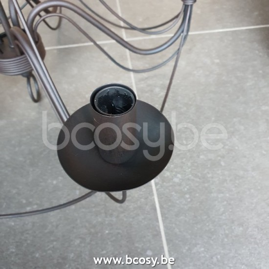 Marckdael VVD astrid 604-3-RU roest marron kastanjebruin luchter VVD VDV Verlichting van Dijck Dyck Markdaal.