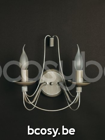 Marckdael wandlamp Astrid Marckdael 604-A2-GR Chandeliers grijs wandlamp H 32cm VVD VDV Verlichting van Dijck Dyck Markdaal.