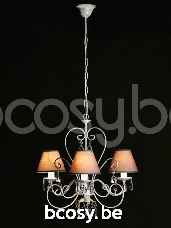 Marckdael luchter Pisa Marckdael 655-3 AV ORO 655-3-AV-ORO-COTTON-1682 655-3-AV-ORO-KLEM14-COTTON1682 Chandeliers avorio oro-ivoor goud luch.