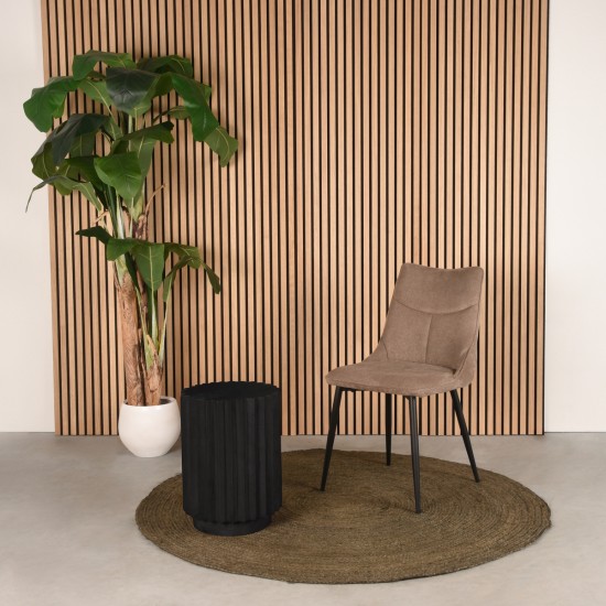 LABEL 51 Bijzettafel Novan Zwart Mangohout 35 cm.