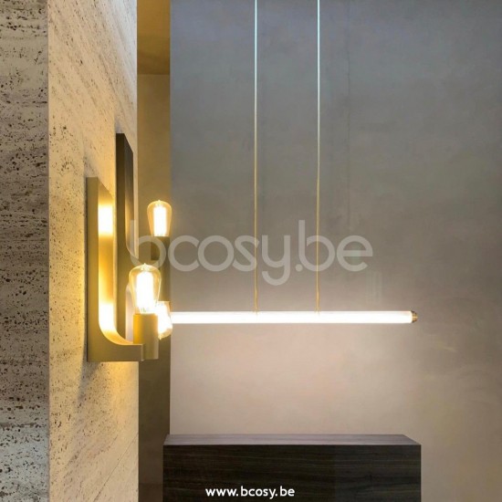 Tekna Arton KEMBLEFORD PENDANT LED tube-2700K satijn messing.