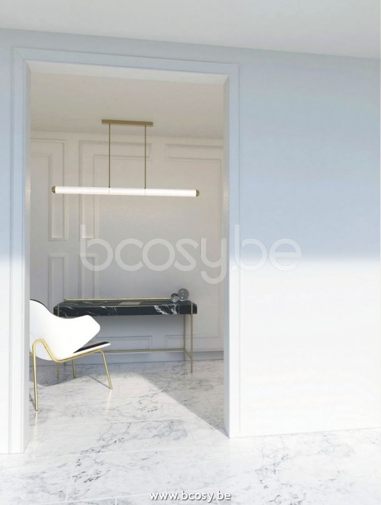 Tekna Arton KEMBLEFORD PENDANT LED tube-2700K laiton satiné.