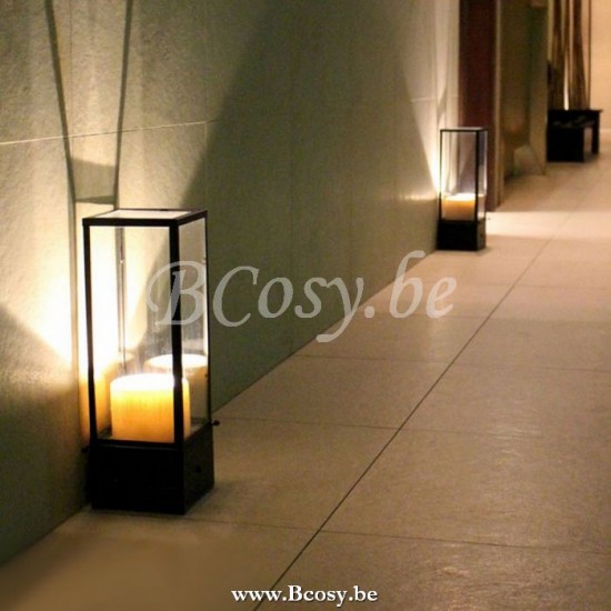 Feluce FEL-009-24 Feluce Tafellamp landelijk met kaars LED brons, wit, chroom, nikkel.