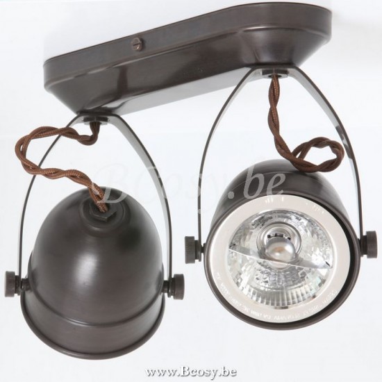 Authentage COM002O02 COMÈTE Aufbaustrahler BA15d Bronze Authentage Anbaustrahler Spotleuchten Aufbauleuchte.