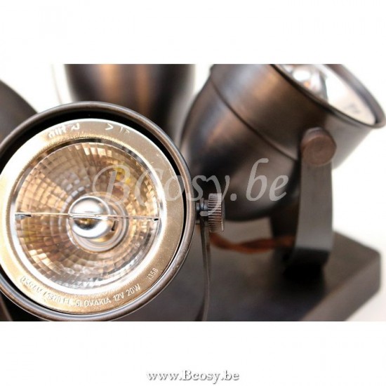 Authentage COM004V21 COMÈTE opbouwspot BA15d Bronze Authentage Opbouwspots.