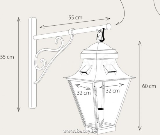 Authentage GRA001WB5 GRACIEUZE buitenwand muurlamp E27 Bronze Authentage Buitenwandlampen Buitenmuurlampen Gevelverlichting.