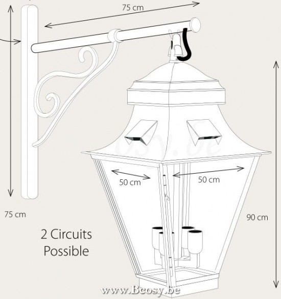 Authentage GRA001WB5 Authentage GRACIEUZE Applique murale extérieure E27 Bronze Authentage Appliques Murales d'extérieur.
