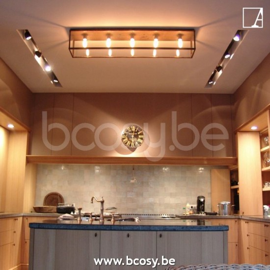 Feluce FEL-023-125cm Feluce Landelijke plafondlamp glas lang, brons, chroom, nikkel.