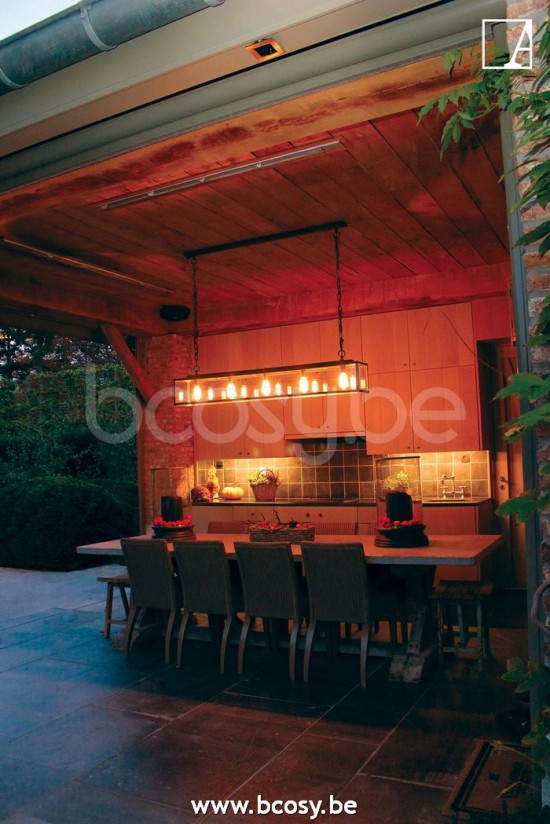 Feluce FEL-165 Feluce Hanglamp 6 lampen landelijk brons 175cm.