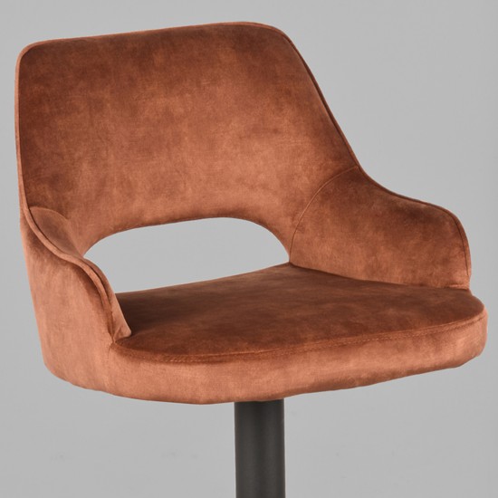 1 barkruk fer 45x47x92 113 rust velours detail