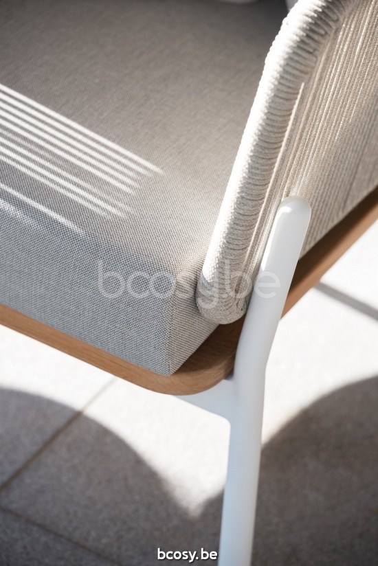 Diphano Omer garden outdoor lounge sets (2x lounge chair + 3-seater) PCA White Rope Mineral 5mm.