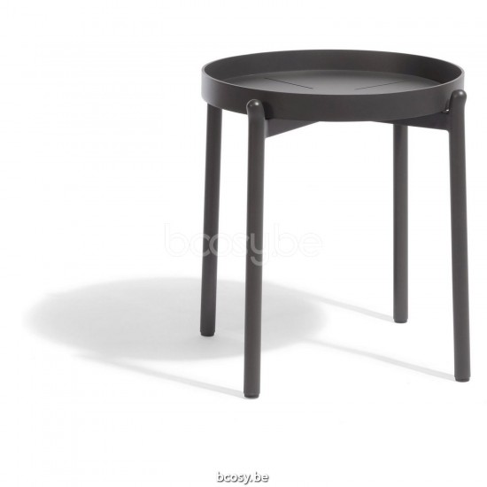 Diphano Omer Tabletttisch C (45xR) Aluminium Lava Gestell.