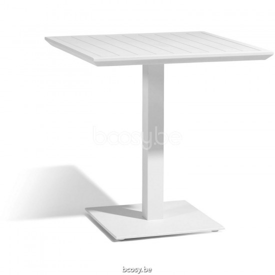 Diphano Metris Bistrotisch D (72x72) Aluminium Weiß Gestell.