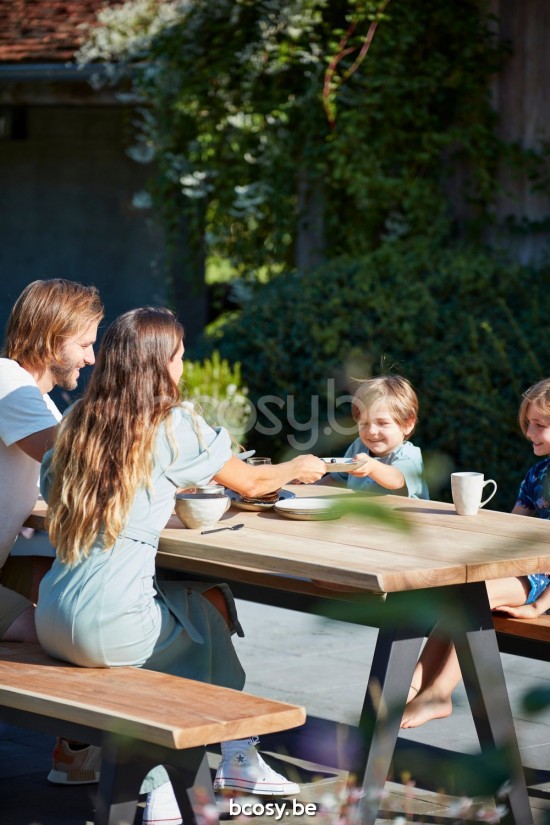 Diphano Pure tables de jardin 340x100 Aluminium Lava.