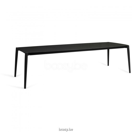 Diphano Icon table de jardin 292x104 Cadre Aluminium Lava Dessus Céramique noir charbon 6 mm imposé.