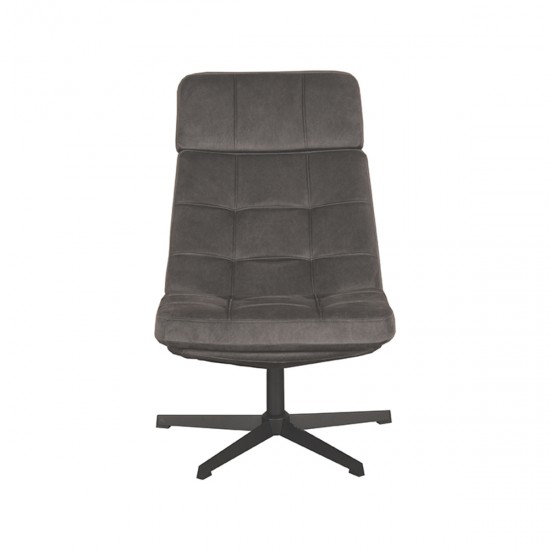 1 draaifauteuil alvar 53x57x83 cm antraciet cosmo voorkant v2