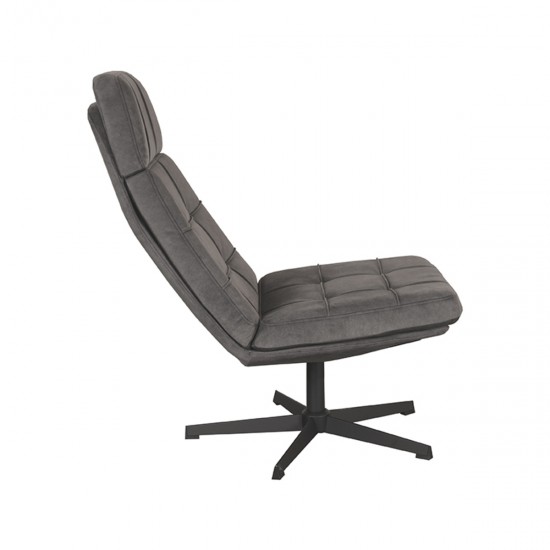1 draaifauteuil alvar 53x57x83 cm antraciet cosmo zijkant v2