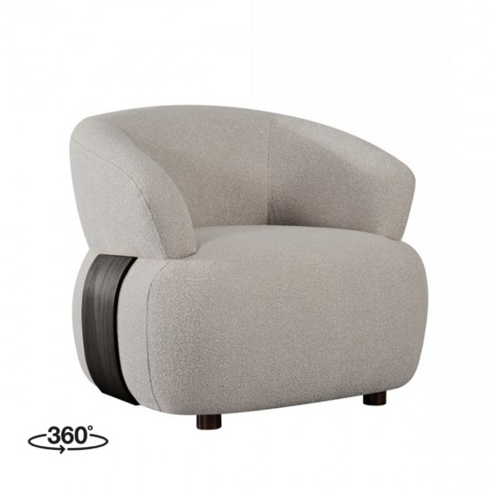 1 draaifauteuil valenza 83x79x73 cm naturel touch zwart eiken perspectief 360