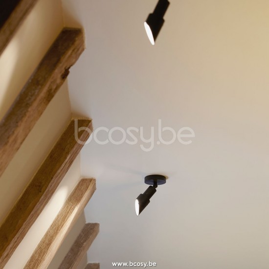 Tekna FLATSPOT 3-SURFACE MOUNTED XOB-Schwarz lackiert.