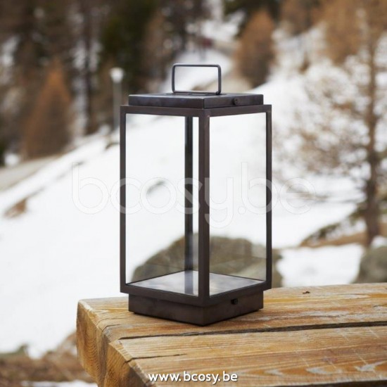 Tekna Giobagnara BLAKES TABLE LAMP-MUD-LIGHT GREY 2700K donker brons-helder glas.