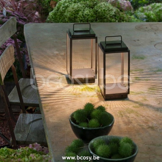 Tekna Giobagnara BLAKES TABLE LAMP-MUD-GRIS CLAIR 2700K bronze foncé-verre clair.