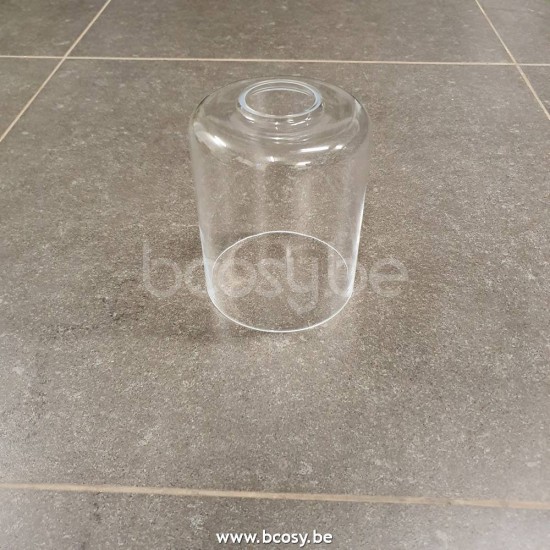 Marckdael lampekap Cilindrisch Glas Helder Marckdael GLASS-SMALL-CYLINDER-CLEAR Samples helder lampekap H 15cm VVD VDV Verlichting van Dijck.