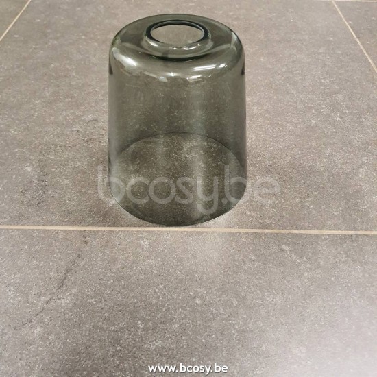 Marckdael VVD cilindrisch glas fumé fume-gerookt glas lampekap VVD VDV Verlichting van Dijck Dyck Markdaal.