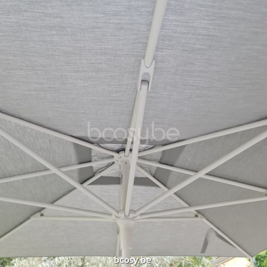 Jardinico AMALFI 250x250 Parasol À Mât Central Mât Blanc Toile Cloud Sunbrella.